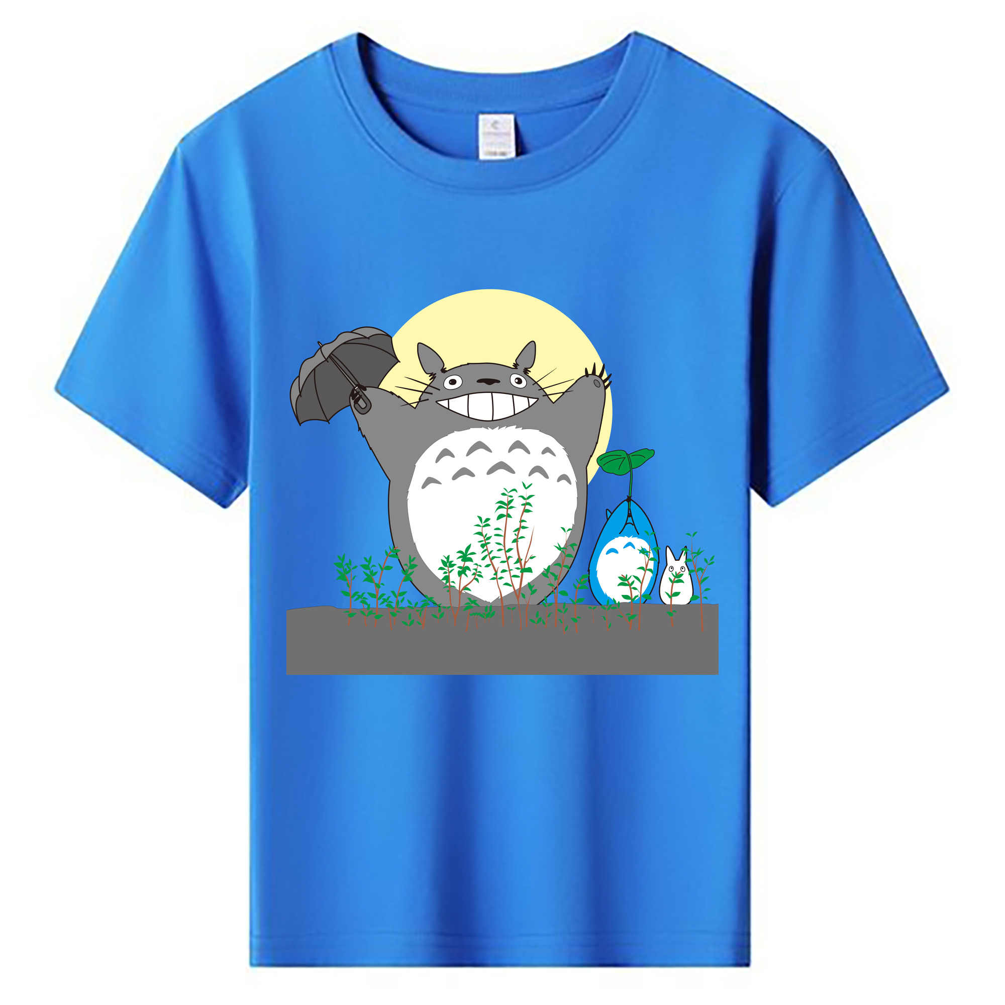 （画像用） となりのトトロ 草壁メイ 草壁サツキ My Neighbor Totoro Satsuki Kusakabe Mei Kusakabe 綿100％キッズTシャツ（フロントプリント）